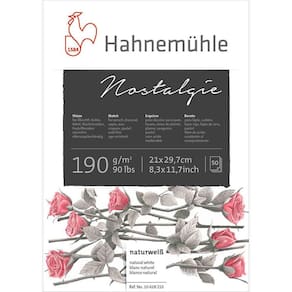 Bloco de Desenho Hahnemuhle Nostalgie A4 50 Folhas 190g/m2