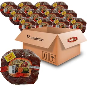 Kit Com 12Und Goiabada Cascão Tradicional Tia Sonia 500G