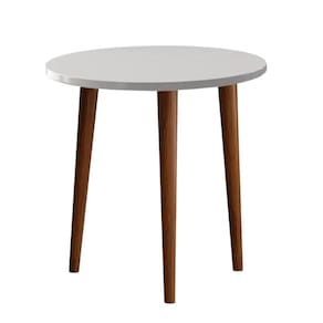 Mesa De Apoio Mesa Lateral Decorativa Baixa Compacta Branco
