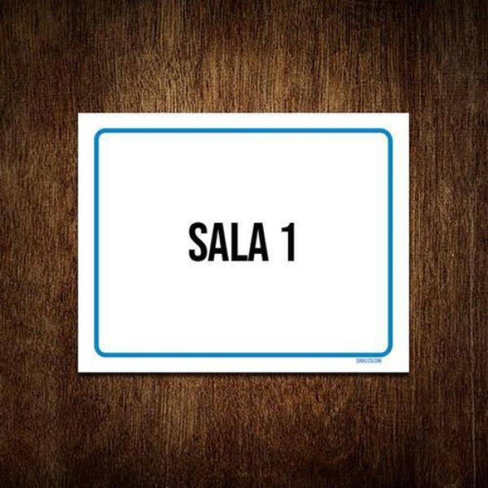 Kit 3 Placas Ambiente Sinalização Setor Sala 1