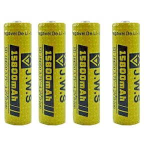 Kit 4X Bateria Mega Forte 18650 4,2V 15800Mah Jws Até 11H
