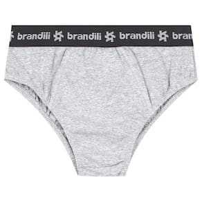 Cueca Infantil Menino De Cotton Brandili Cinza