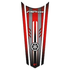 Adesivo Faixa Gravata Resinado Tanque Moto Factor Vermelho