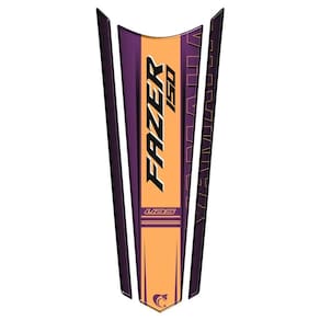 Adesivo Faixa Gravata Resinado Tanque Moto Fazer 150 Laranja Laranja