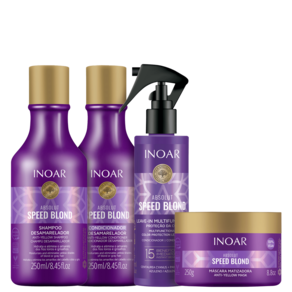 Kit Inoar Absolut Speed Blond Home Care (4 Produtos)