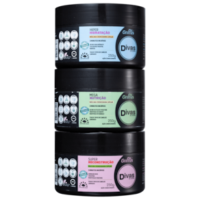 Kit Griffus Divas do Brasil Cronograma Capilar (3 Produtos)
