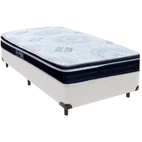 Cama Box e Colchão Orthosono D33 Com Pillow Top Solteiro Anjos