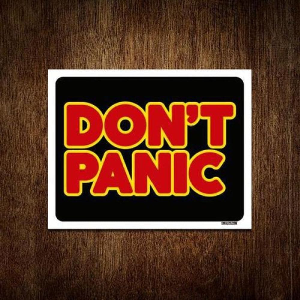 Placa Decorativa - Don`T Panic 18X23