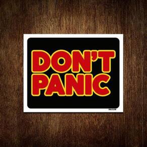 Placa Decorativa - Don`T Panic 18X23