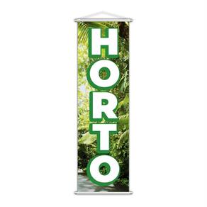 Banner Horto Natureza Plantas Flora Nativa Lona 100X30Cm