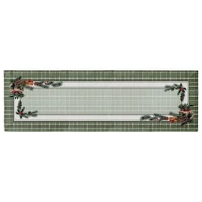 Toalha Caminho de Mesa Natalino Presentes e Pinhas 530060 43x141cm Belchior