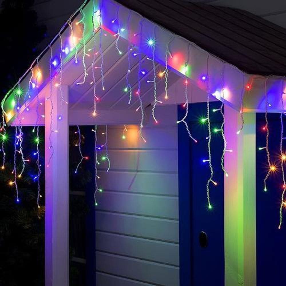 Cascata 400 Led Comprimento 9,5M Colorido 8 Funções 220V