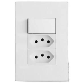 Conjunto Interruptor Simples Dupla 10A 4X2 Brs12277-7Br