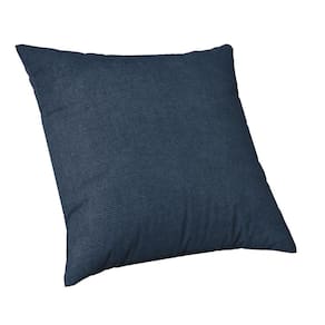Capa Almofada Decorativa 50X50Cm Suede Glamour Azul Petroleo