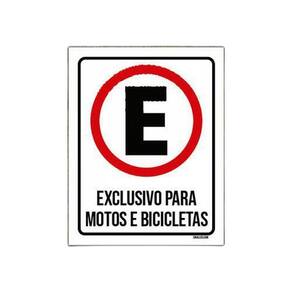 Kit 10 Placas Estacionamento Exclusivo Motos Bicicletas