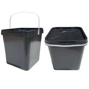 Balde Quadrado 16L Para Ordenhadeira Tampa Lacre Lacre