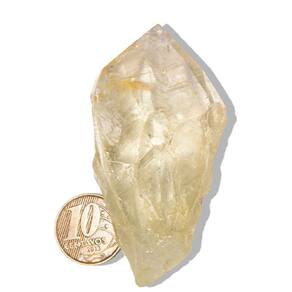 Ponta Cristal Prasiolita Verde Pedra Natural 61g 70mm