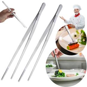 2 Pinças Profissionais De Inox 20Cm Culinária E Gastronomia