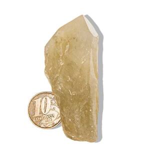 Ponta Cristal Prasiolita Verde Pedra Natural 50g 65mm