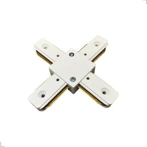 Conector Emenda X Para Trilho 2 Fios Spot Led Eletrificado