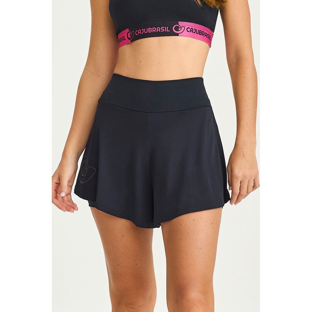 Short Duplo com Silk Cajubrasil Preto