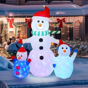 Boneco de neve inflável de Natal Hourleey 1,8 m com luzes LED