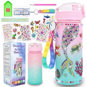 Kit de garrafa de água BBLYBD Mermaid Diamond Crafts Girls 4-12