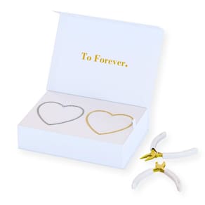 Kit de pulseira FabuLove Permanent DIY para casais em ouro e prata