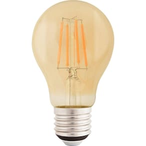 Lâmpada Led Filamento Tramontina A60 4w 2200k Luz Amarela Vidro âmbar Tramontina