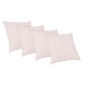Kit 4 Capas De Almofadas 50X50 Suede Premium Glamour Rose