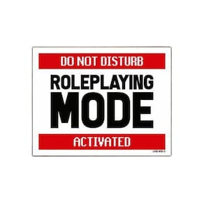 Placa Decorativa Roleplaying Mode Activated 18x23cm 10un