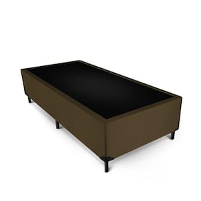 Box Max Ultra Suede Marrom Solteiro 88x188x42cm