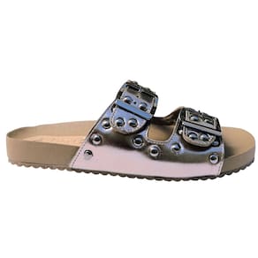 Sandália Rasteira Ibiza Detalhes Tachinhas Confort Flatform