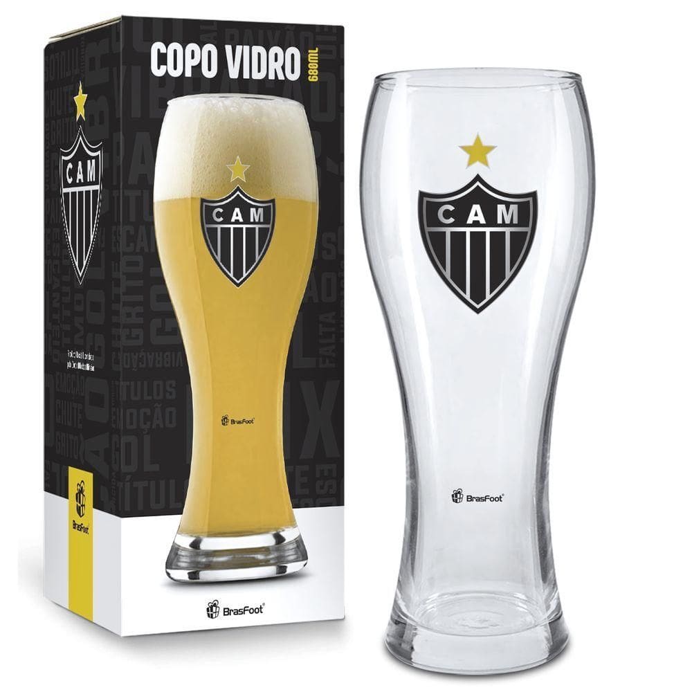Copo De Vidro Joinville 680ml - Times- Brasfoot - Atletico