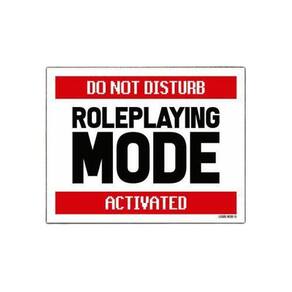 Placa Decorativa Roleplaying Mode Activated 18x23cm 10un