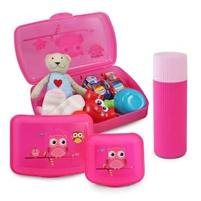 Conjunto Pote Organizador E Porta Acessórios Multiuso Rosa