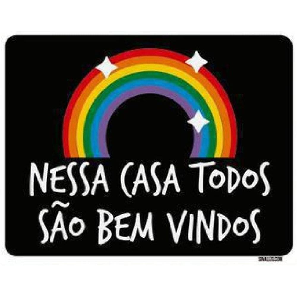 Kit 5 Placas Decorativa - Nessa Casa Todos São Bem Vindos