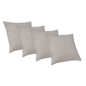 Kit 4 Capas De Almofadas 50X50 Suede Premium Glamour Avelã