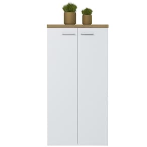 Armario Multiuso Tampo Tamburato 70cm Tok Olmo Branco Arty Olmo Branco
