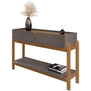 Aparador 2 Gavetas 50524 130cm Cinza Perola Cedro Dcasa Cinza Perola Cedro