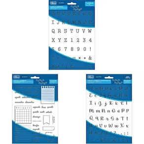 Kit 3 Cartelas De Carimbos Transparentes Tilibra
