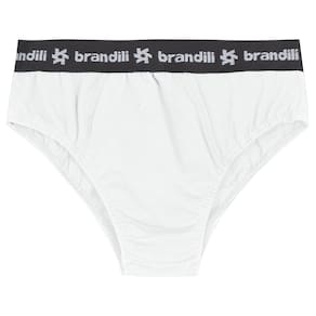 Cueca Infantil Menino De Cotton Brandili Branco