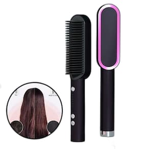 Escova 3 Em 1 Secadora Profissional Cabelo Liso 110/220V