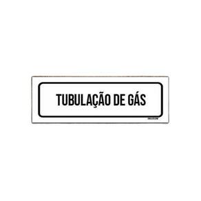 Placa De Sinalização Setor - Tubulação De Gás 23X9