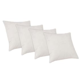 Kit 4 Capas De Almofadas 50X50 Suede Premium Glamour Marfim