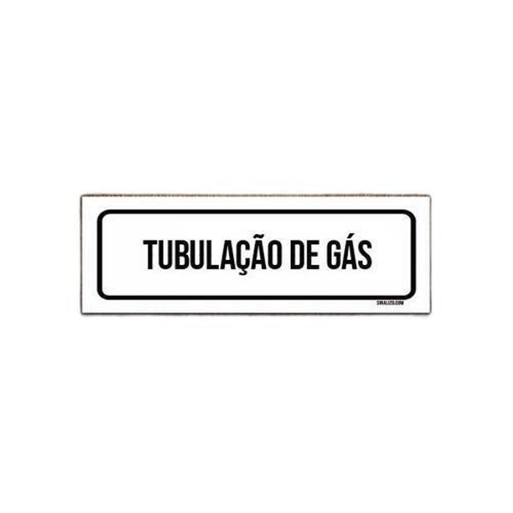 Placa De Sinalização Setor - Tubulação De Gás 23X9