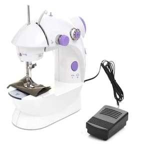 Máquina De Costura Reta Mini, Elétrica, Bivolt E Portátil