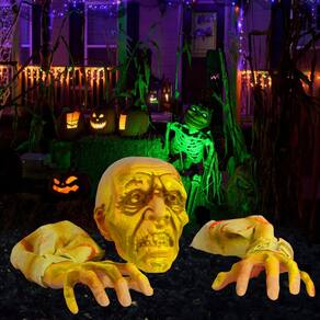 Decoração de Halloween ao ar livre Groundbreaker Skeleton Zombie