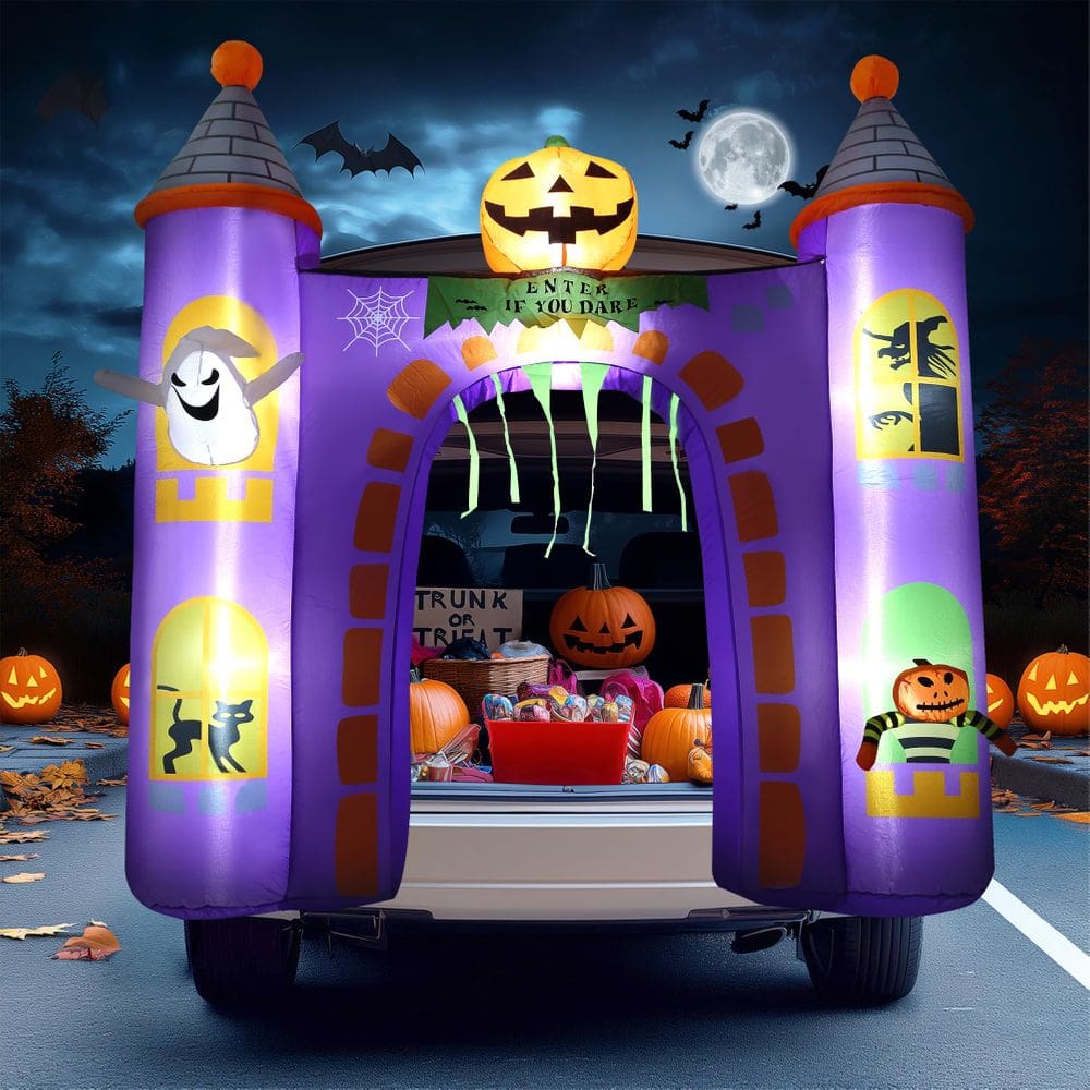 Decoração inflável de Halloween ZPISF Haunted Castle 1,7 m
