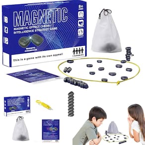 Jogo de xadrez magnético uyrzwek com pedras para crianças e adultos